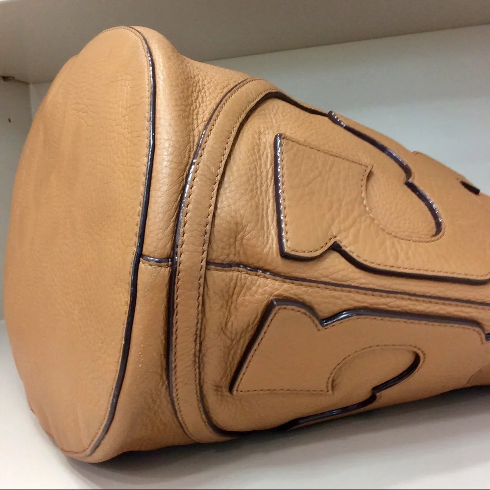 Authentic Rare Tory Burch All T Hobo Shoulder Bag Leather Purse Handbag - Picture 9 of 17